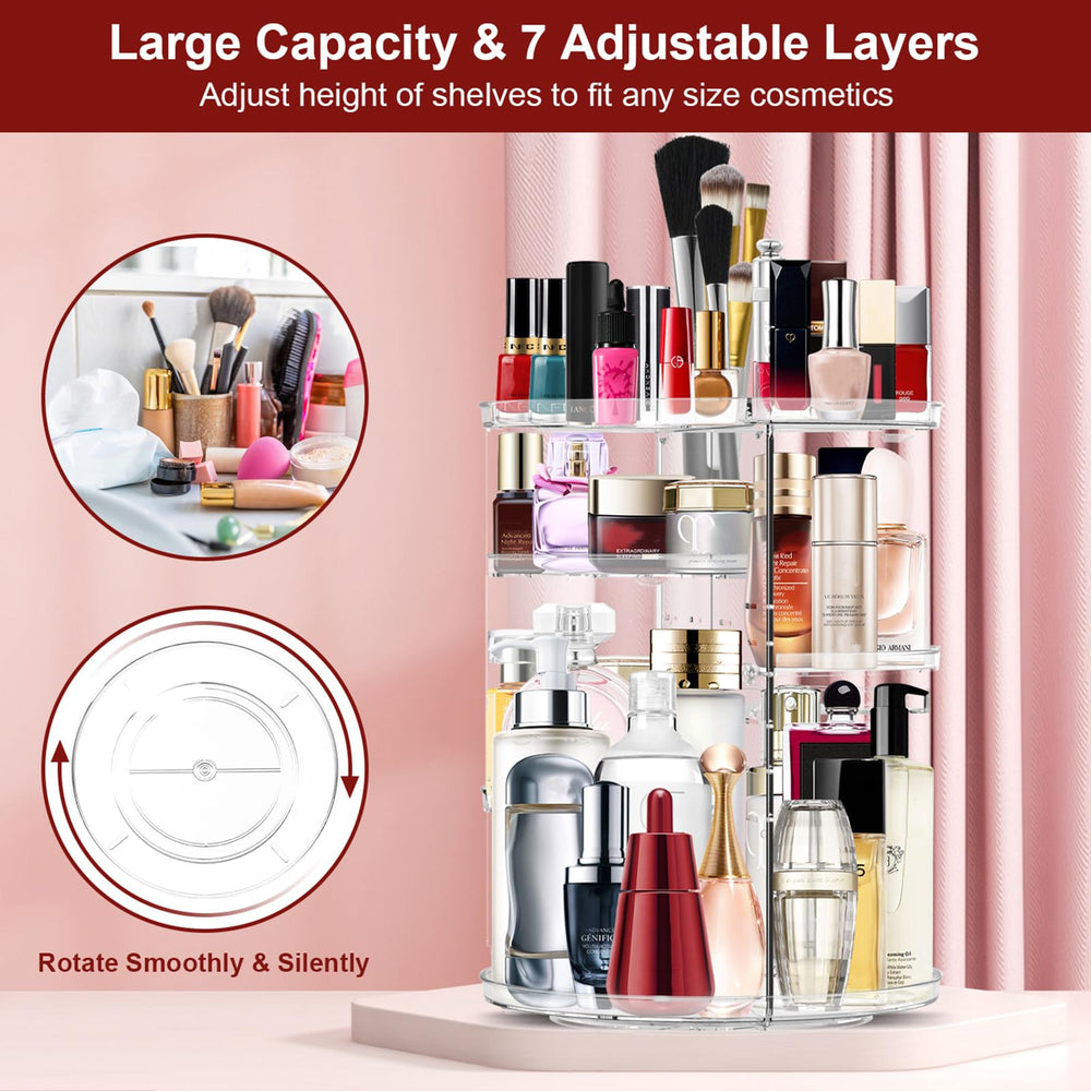 MISERWE top plate with makeup brushes organized for quick selection