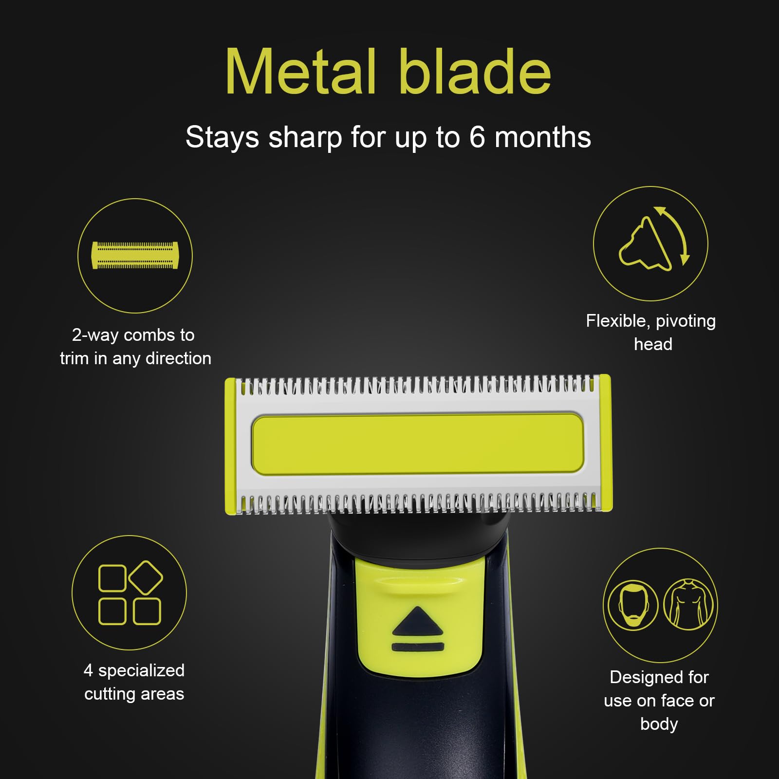 MISHAVE replacement head next to a coin to show compact size and travel convenience benefit