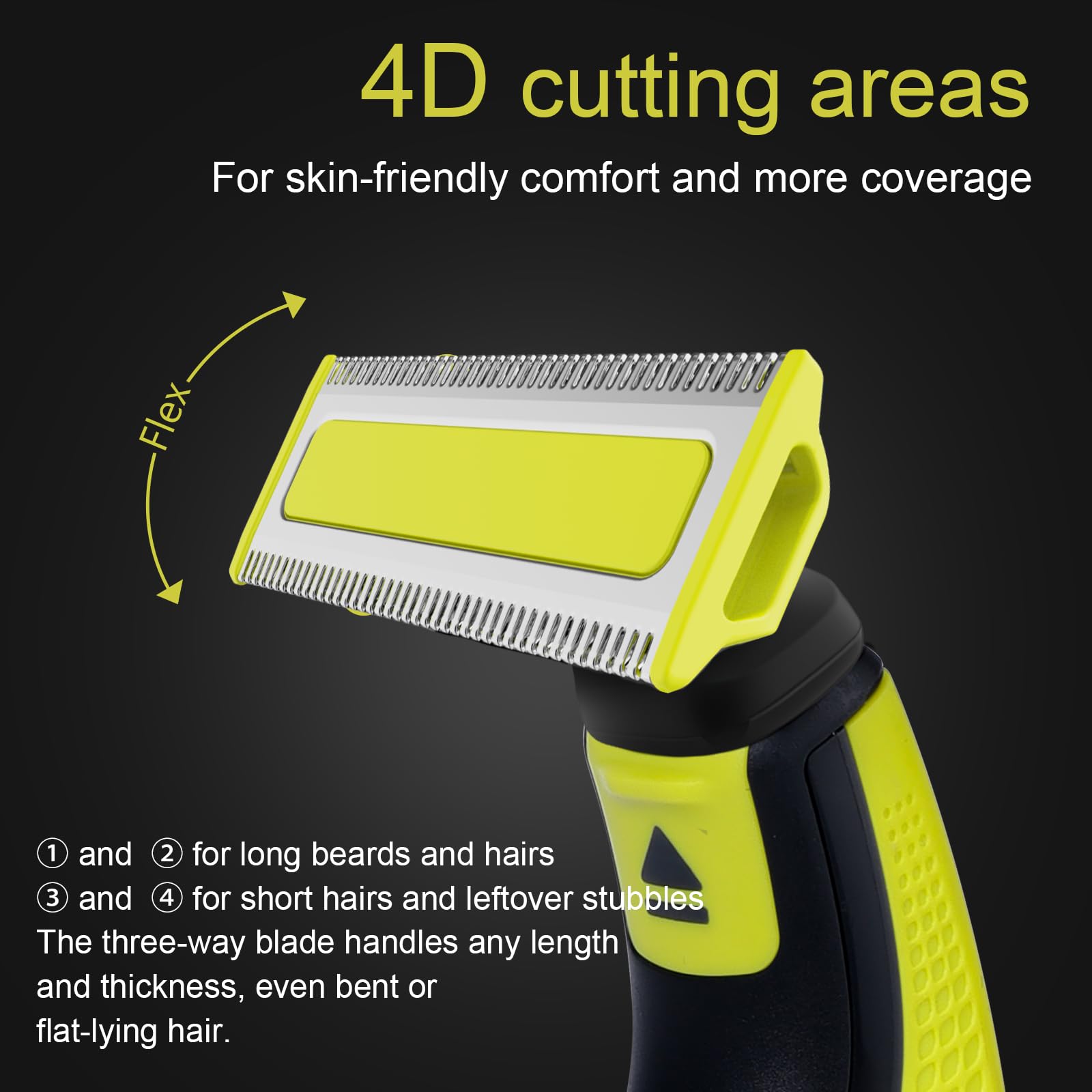 MISHAVE head under running water showing waterproof design for easy cleaning benefit