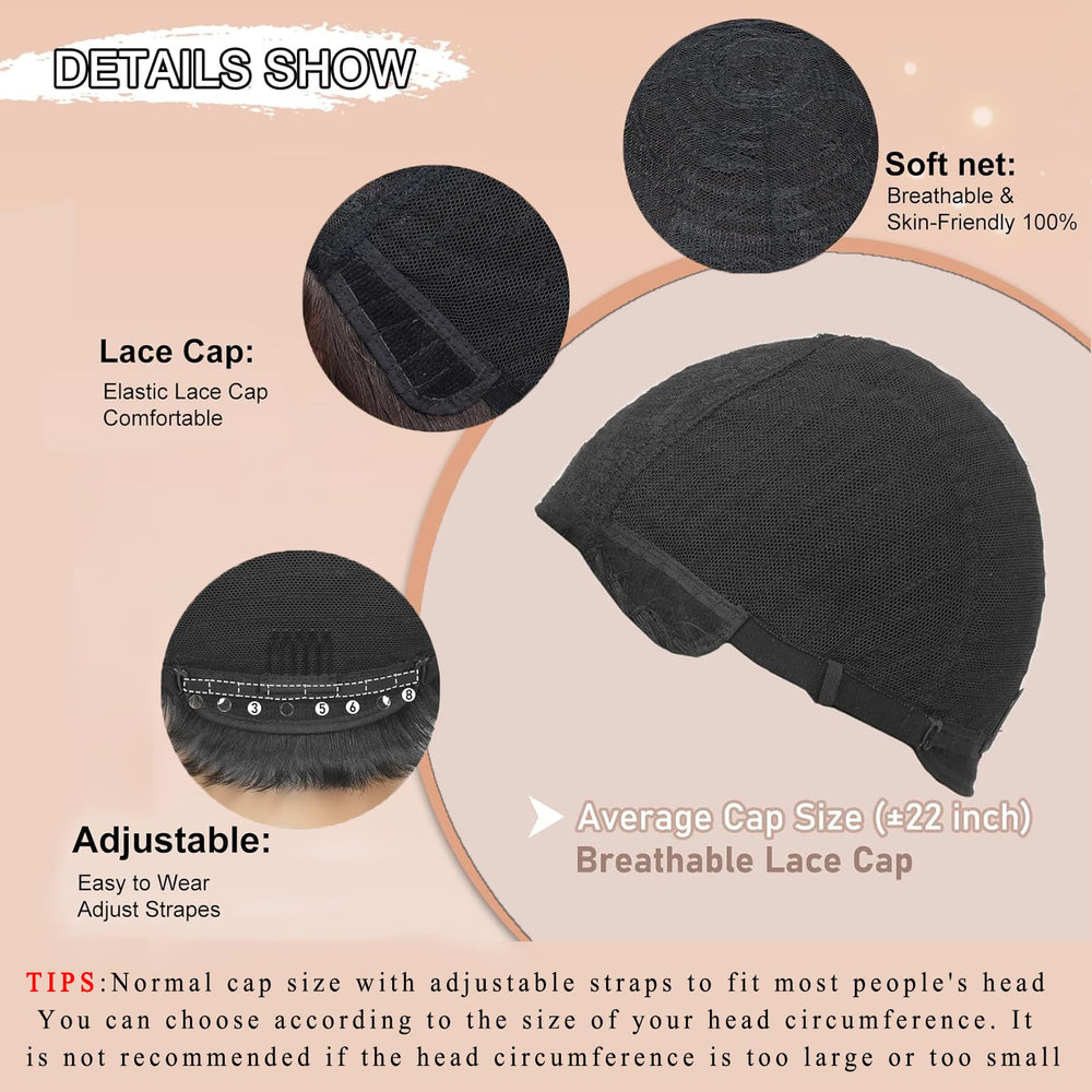 MISNEY interior cap details with combs and straps for secure comfortable fit