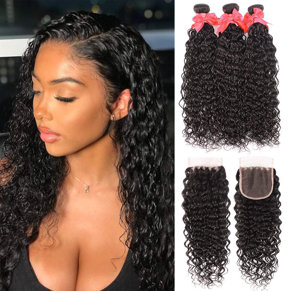Miss GAGA front view of bundles and closure showing full set benefit