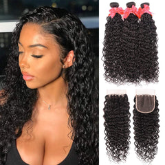 Miss GAGA front view of bundles and closure showing full set benefit