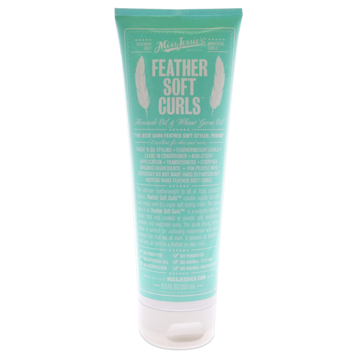 Miss Jessie's front bottle view showing lightweight curl conditioner and easy dosing