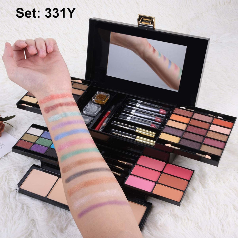 MISS ROSE M palette on vanity styled for everyday and evening makeup