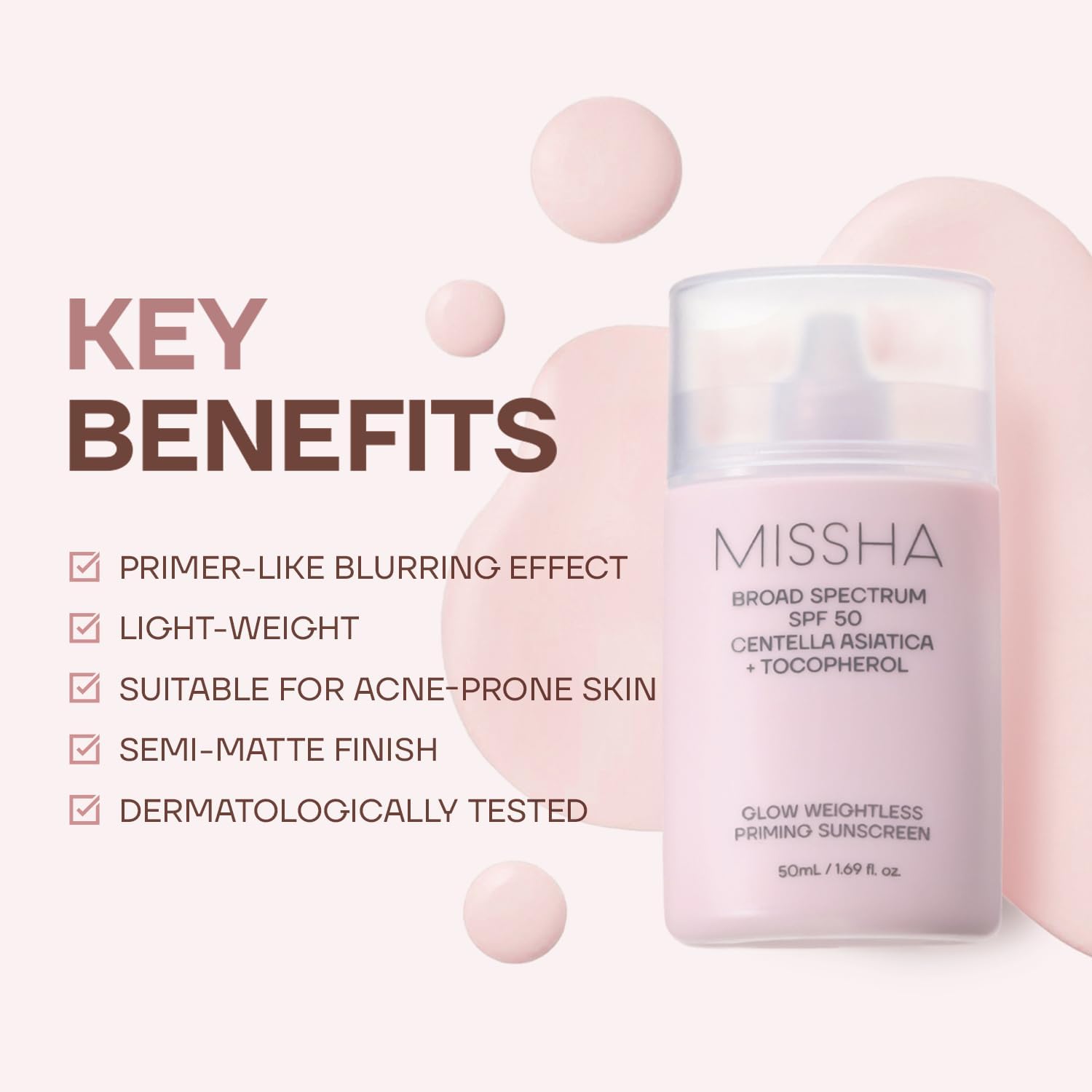 MISSHA texture close-up displaying soft-blur powder finish for smoother skin