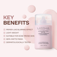 MISSHA texture close-up displaying soft-blur powder finish for smoother skin