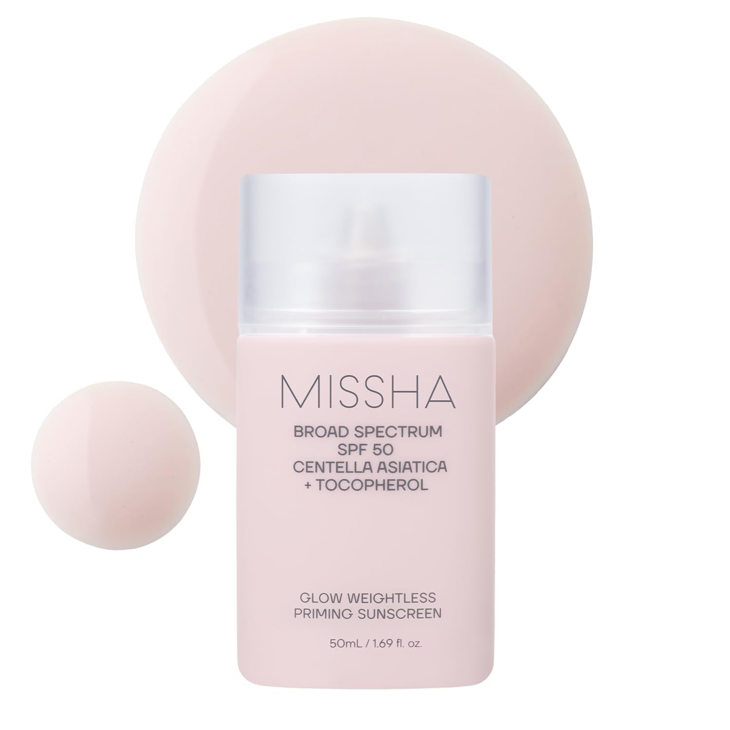 MISSHA front packaging showing SPF 50 and primer benefits