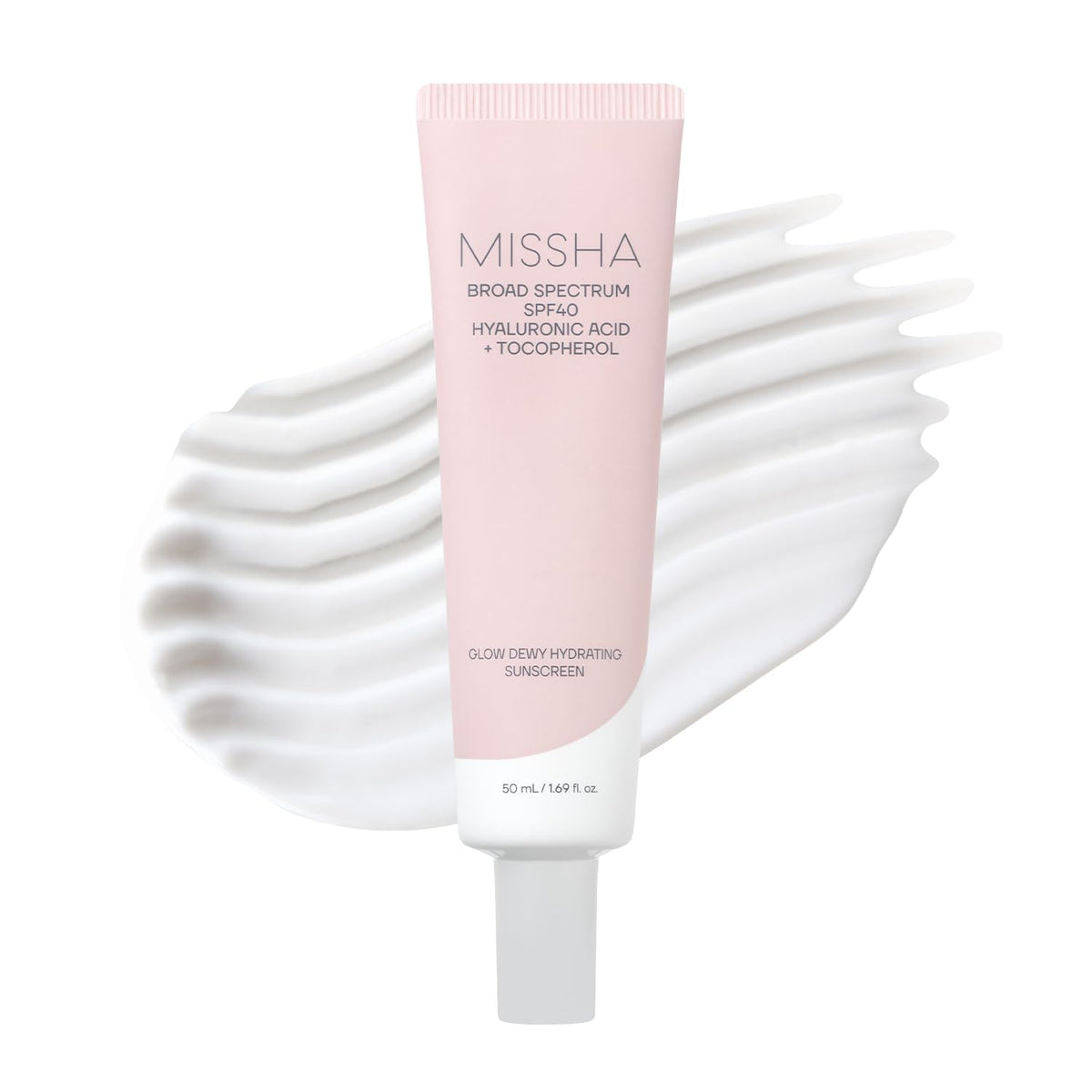 MISSHA front tube showing product branding and SPF 40 protection benefit