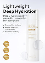 MISSHA label detail showing Vitamin C and snail mucin benefits