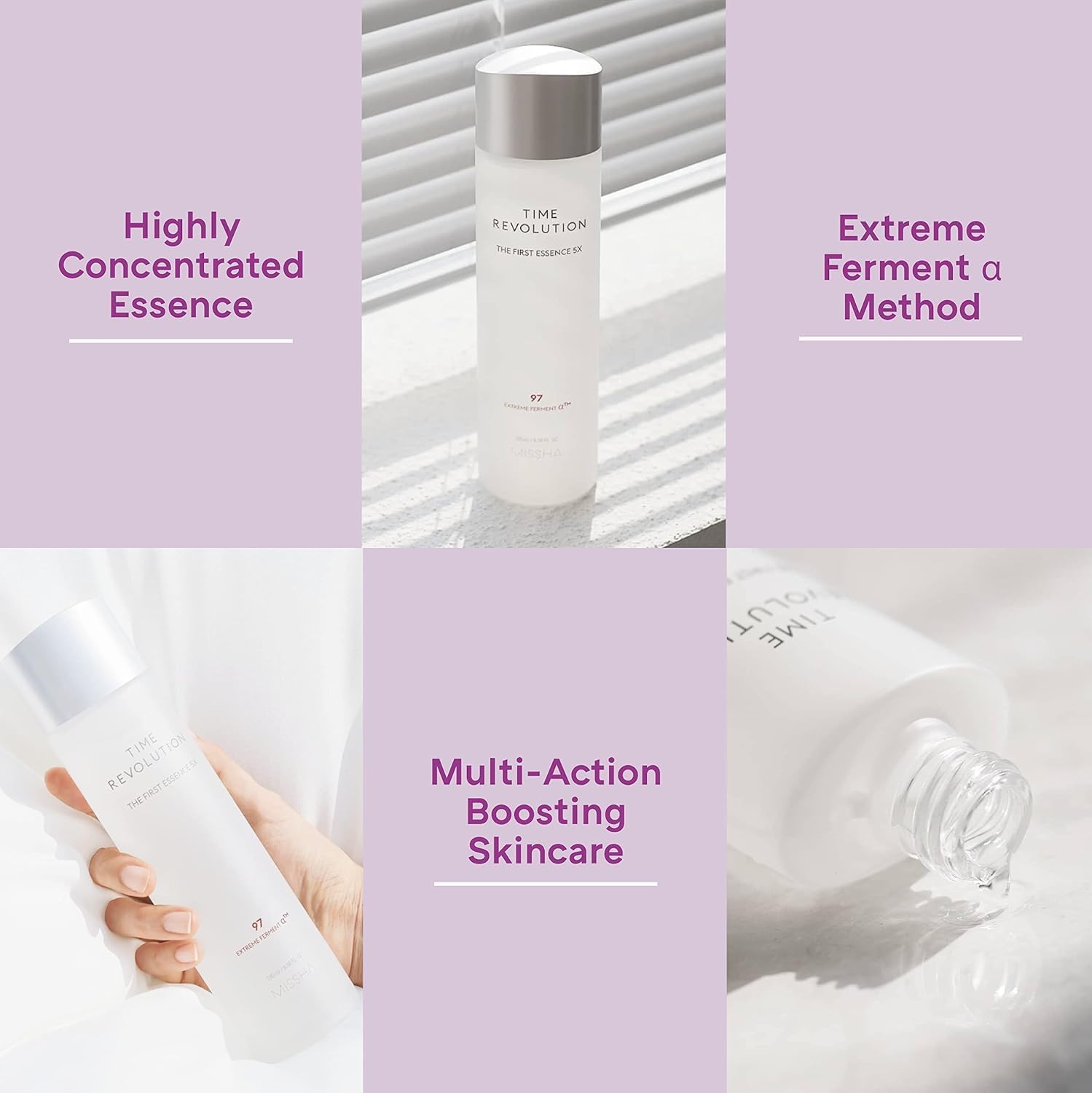 MISSHA essence held in hand demonstrating easy application and comfortable size