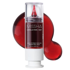 MISSHA front packaging view showing compact peel bottle and benefits