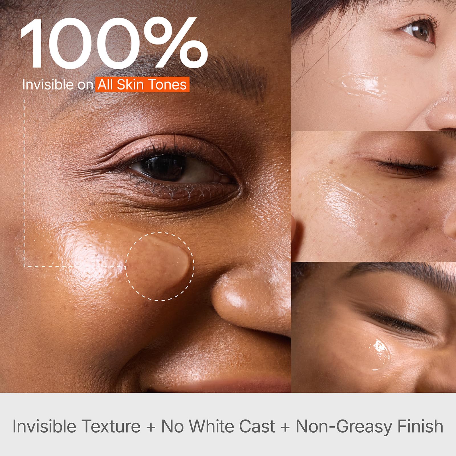 Mistine close-up clear gel texture highlighting fast absorption and matte feel