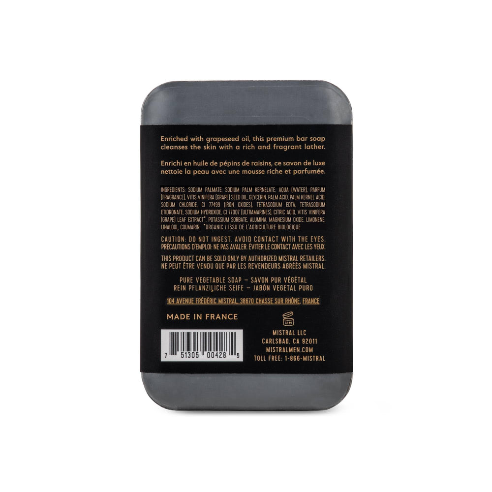 Mistral soap close-up texture showing triple-milled density for longer lasting bar benefit
