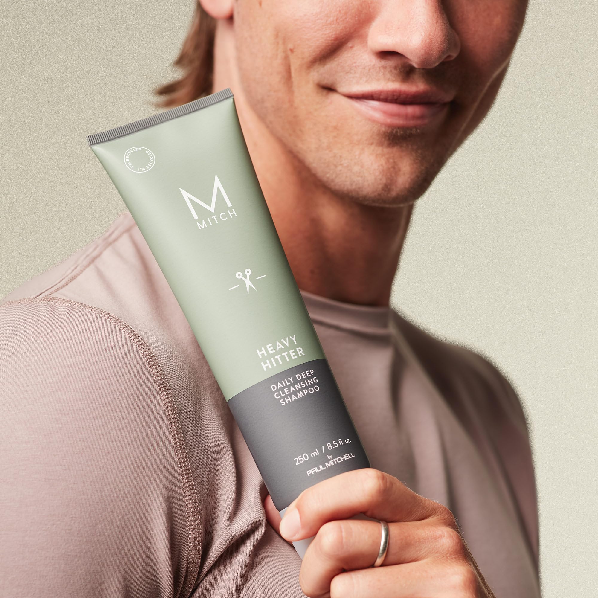 MITCH bottle beside styling products illustrating pre-styling cleanse benefit