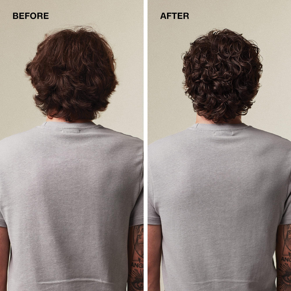 MITCH Double Hitter in-shower use by man demonstrating fast wash-and-condition benefit