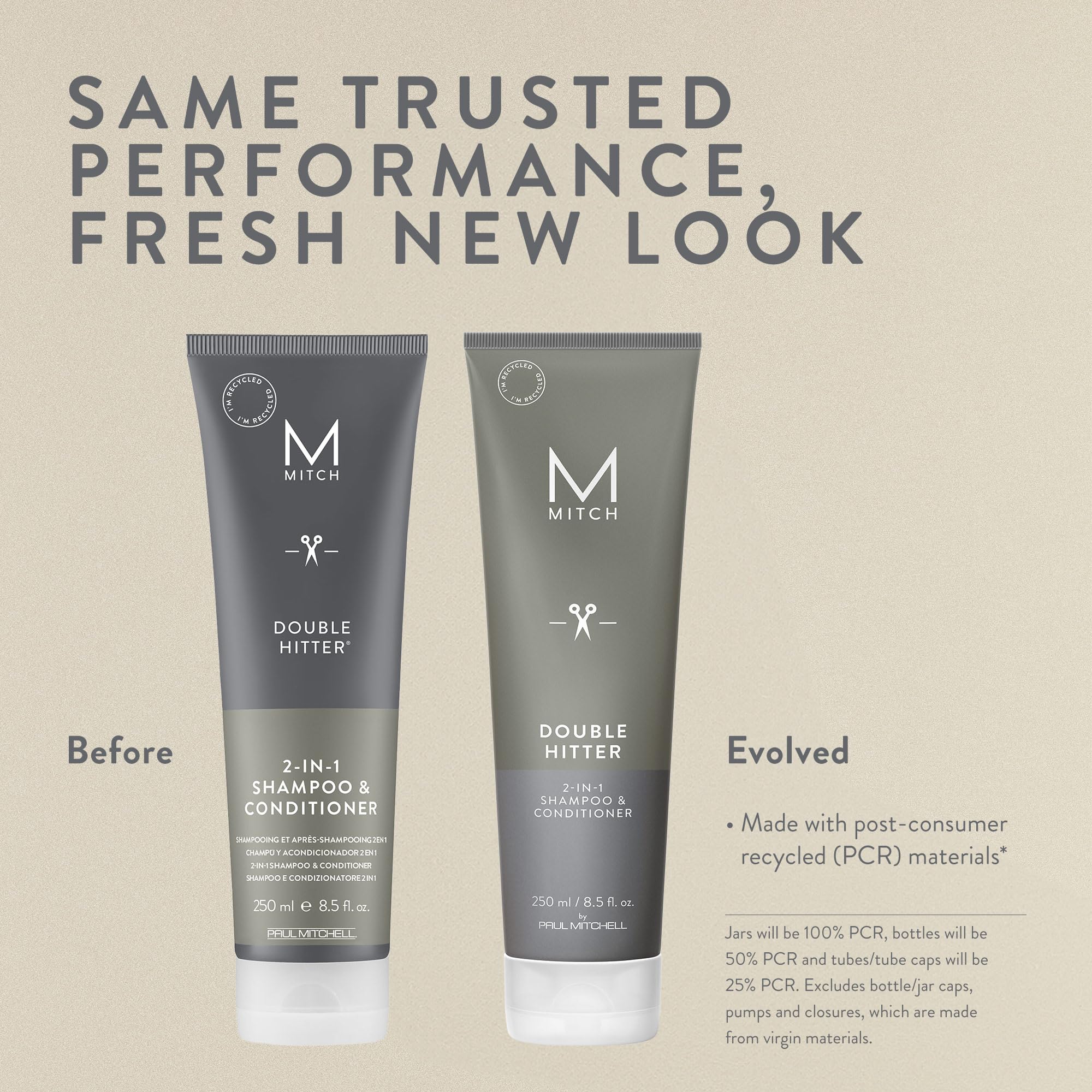 MITCH Double Hitter held in hand to show 8.5 fl oz size and travel-friendly benefit