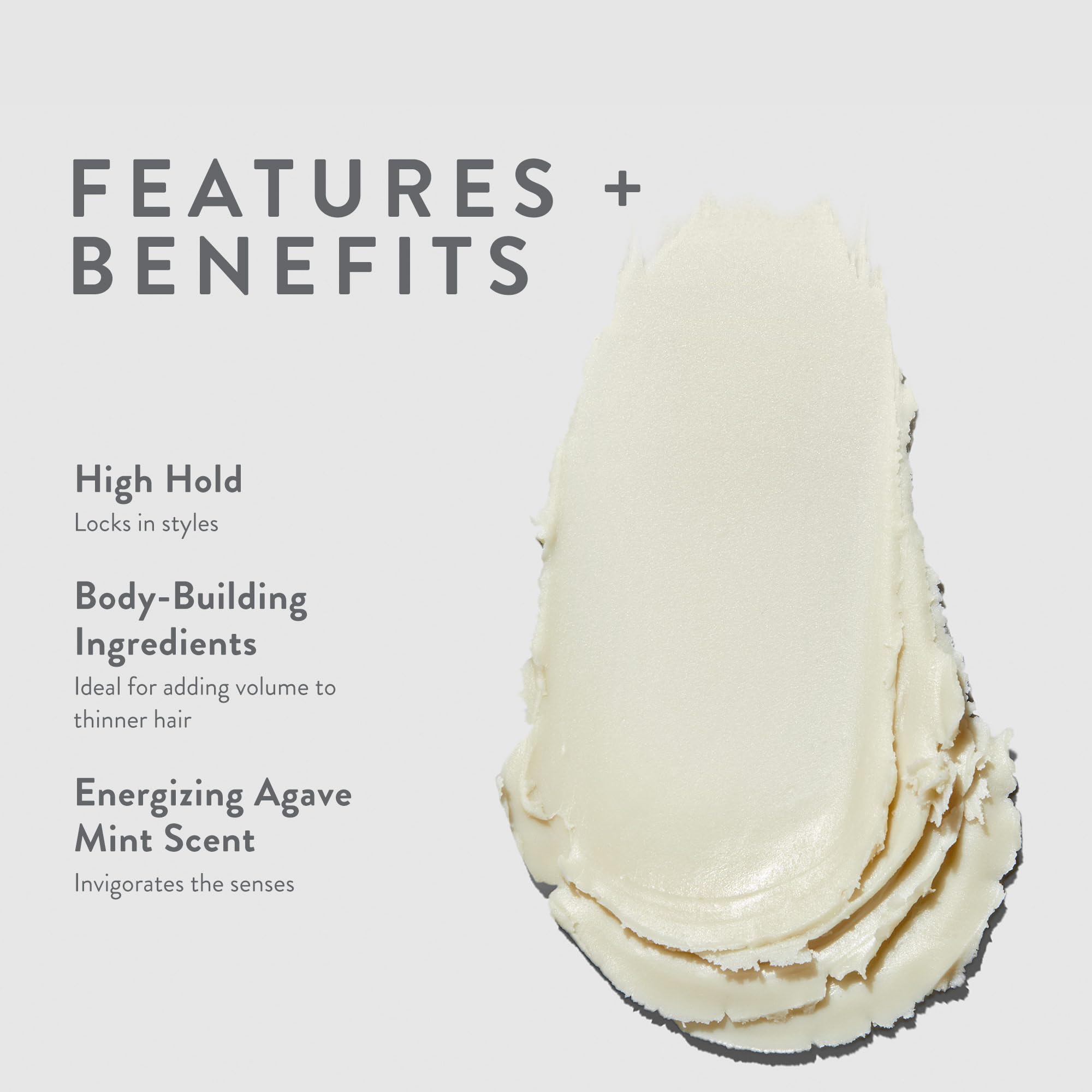 Close-up of MITCH paste clay granules and creamy base, highlights texture-building benefit