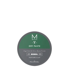 MITCH dry paste front packaging showing jar and label, clear product identity and benefit