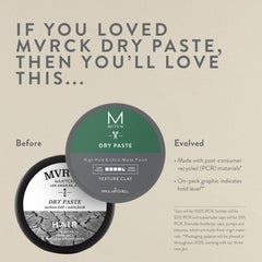 MITCH dry paste open jar with visible gritty texture, demonstrates volumizing clay benefit