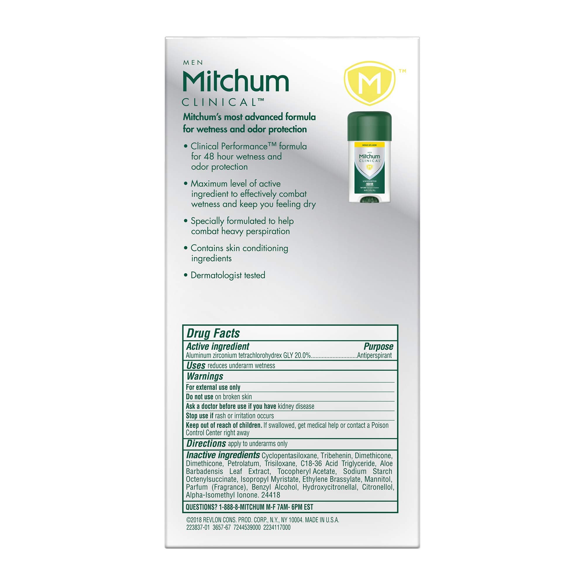 Mitchum Clinical being applied to underarm in hand demonstrating easy targeted protection