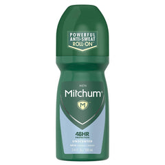Mitchum front packaging showing pack of five and unscented benefit