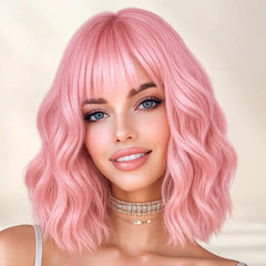 Miuric front view showing pastel pink bob and flattering silhouette benefit
