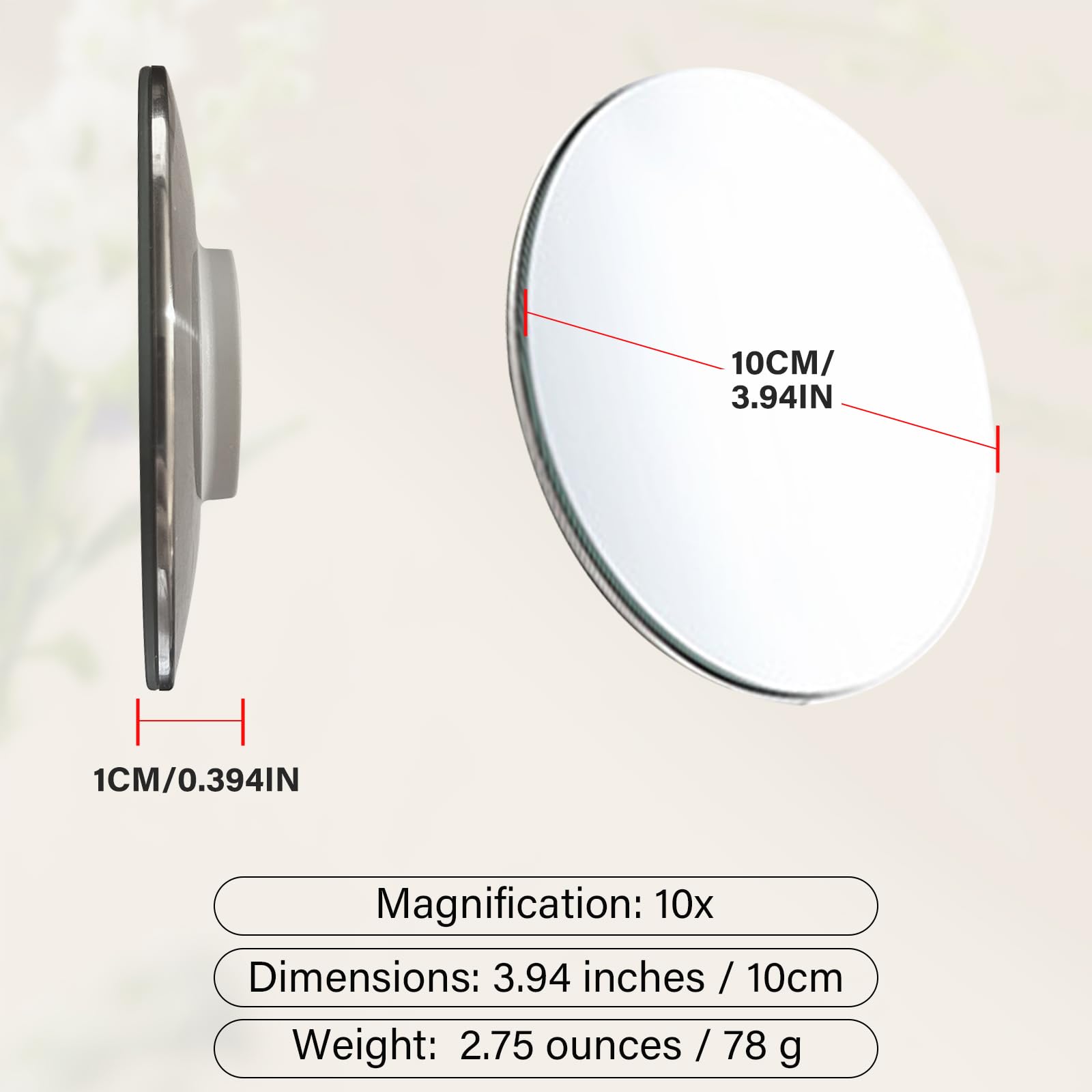 Miusco magnifier close-up of premium glass detail for clear viewing