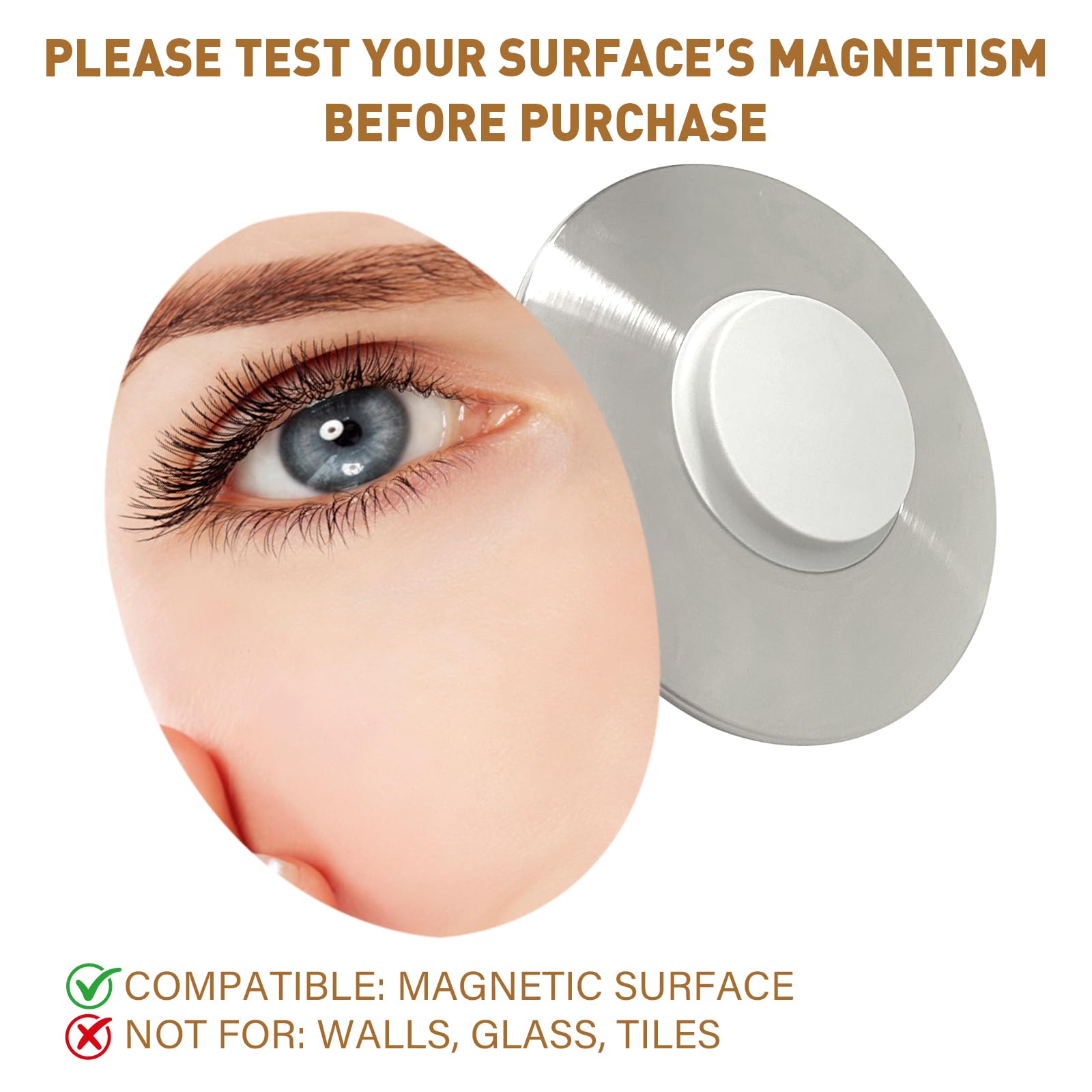 Miusco magnifier held in hand to show scale and travel convenience
