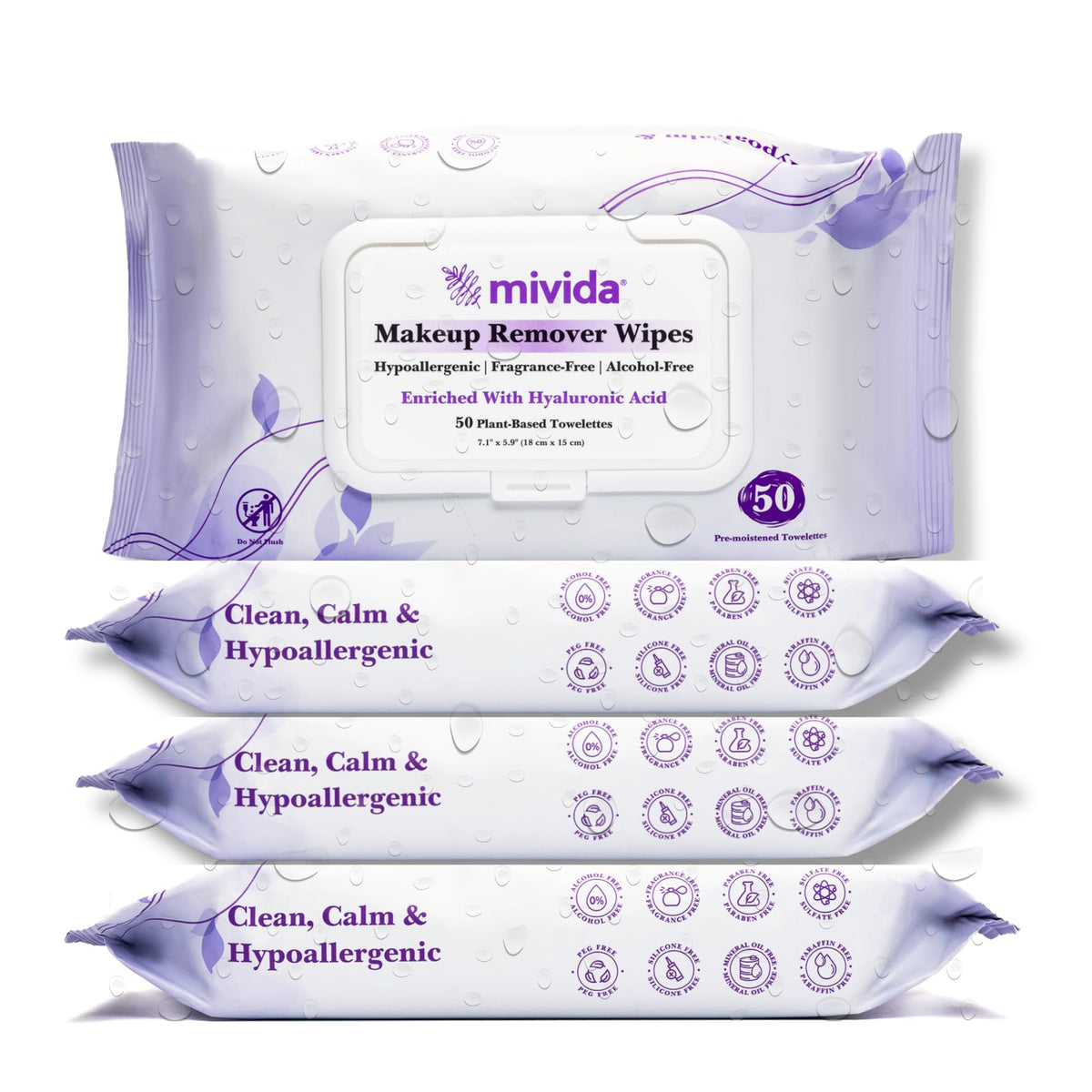 mivida front packaging showing bulk 4-pack and branding, conveys convenience
