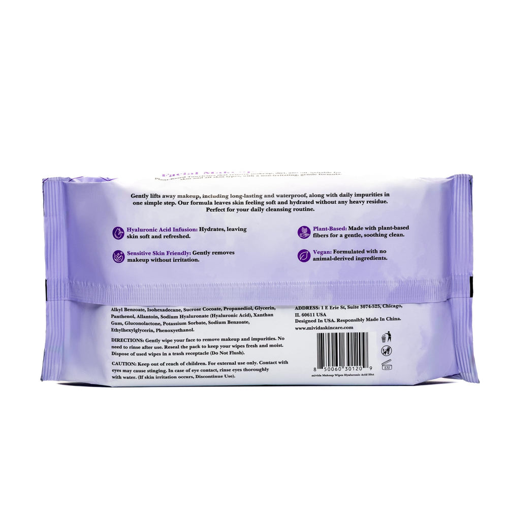 mivida plant-based fibers and disposal suggestion, signaling clean-beauty choice