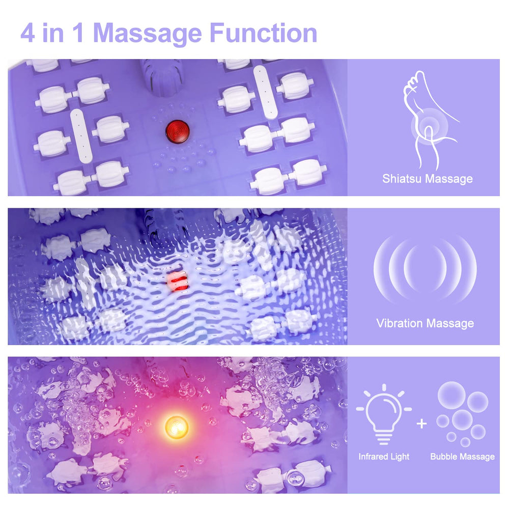 Miwhale foot spa bubbling jets in action providing soothing oxygenated massage