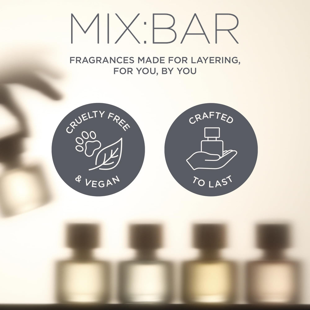 MIX:BAR label detail showing ingredients and clean, vegan formulation benefits