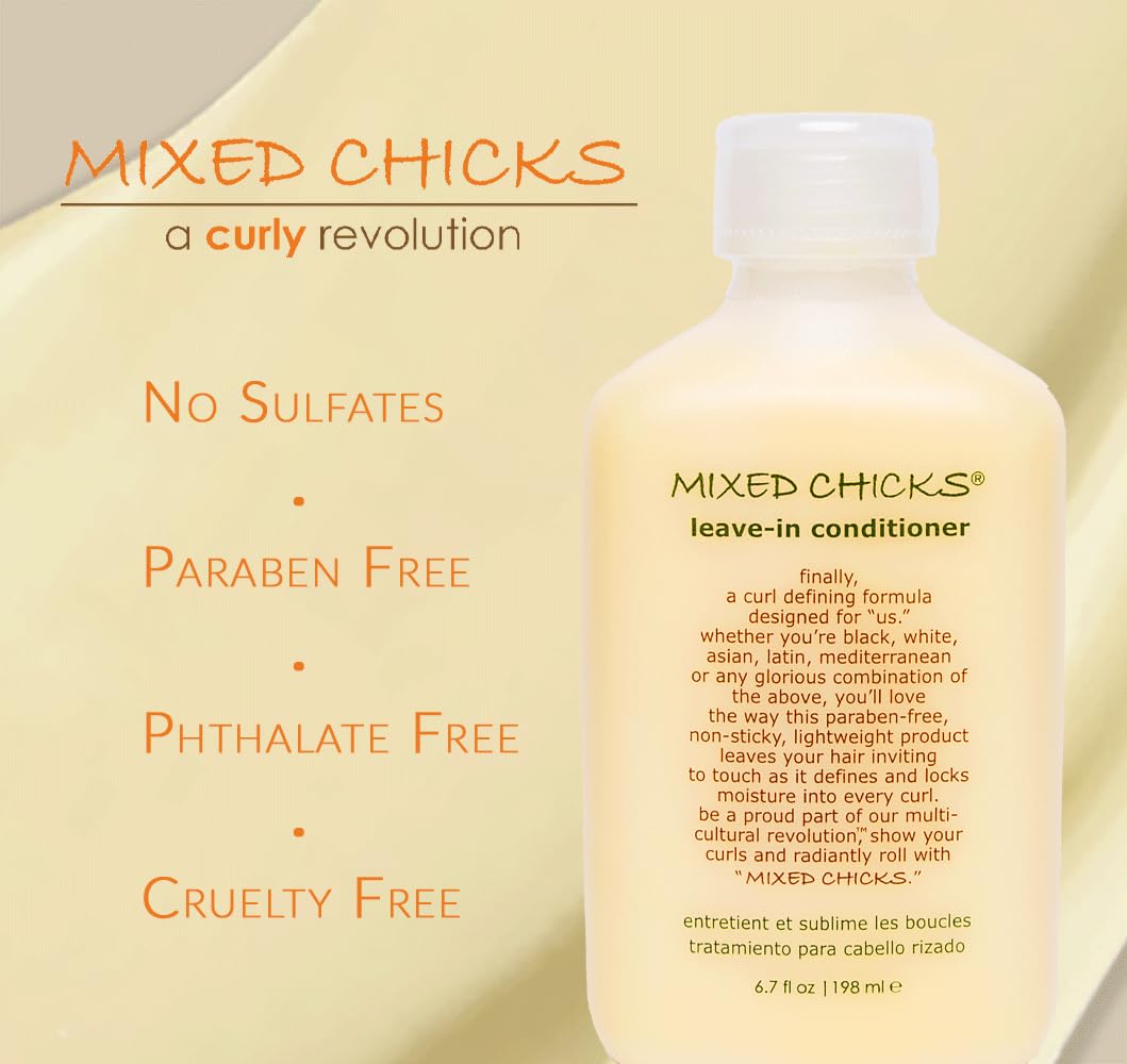 Mixed Chicks visible before and after curl definition and frizz reduction