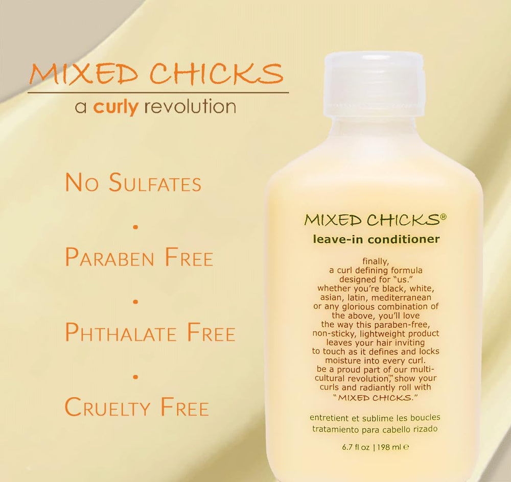 Mixed Chicks visible before and after curl definition and frizz reduction