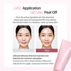mixsoon applying mask on face to create firming, radiant finish