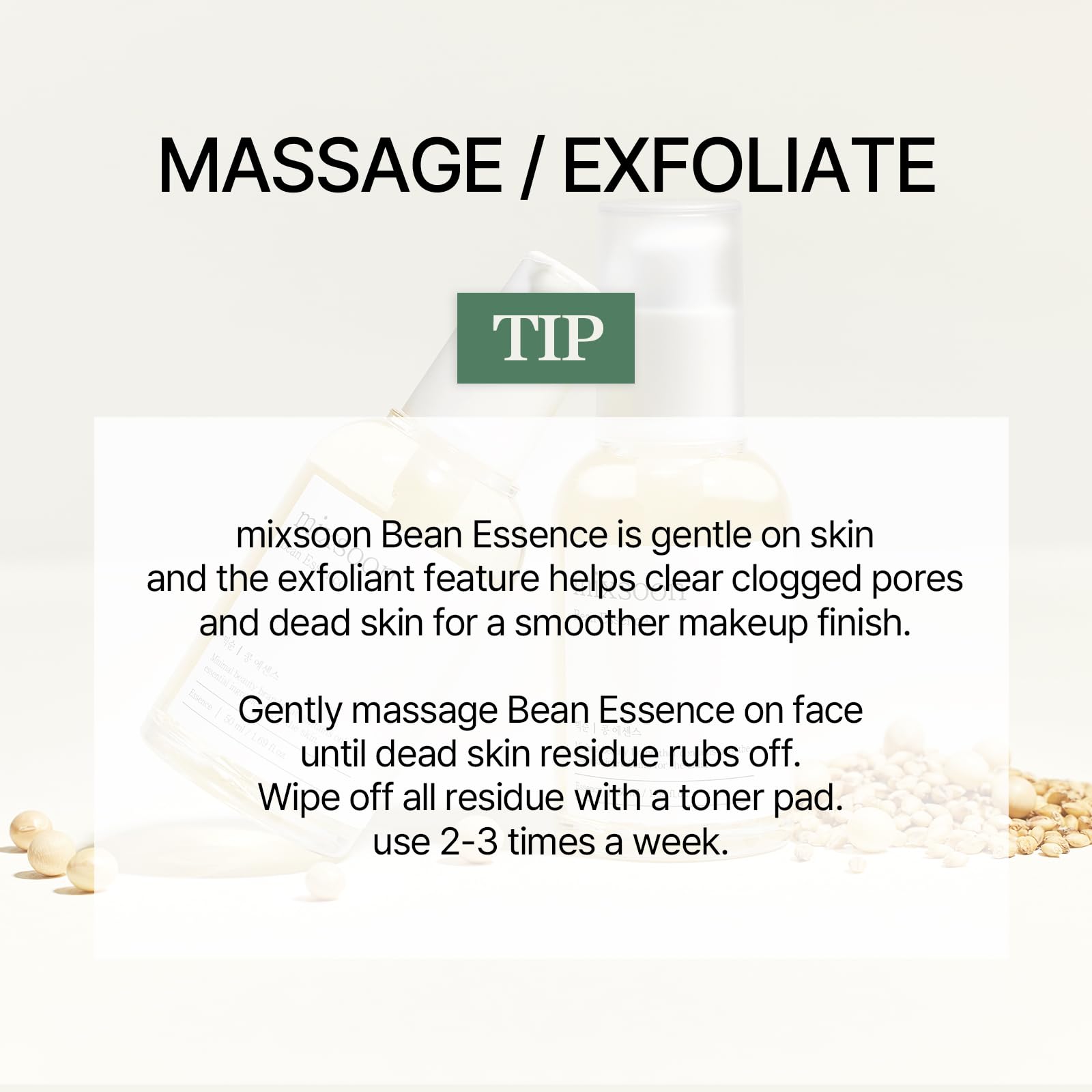 mixsoon Bean Essence next to ruler indicating 30ml size for travel-friendly skincare