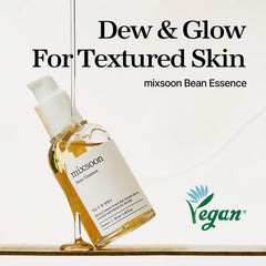 mixsoon Bean Essence texture close-up highlighting mucin-like glide for smoother skin