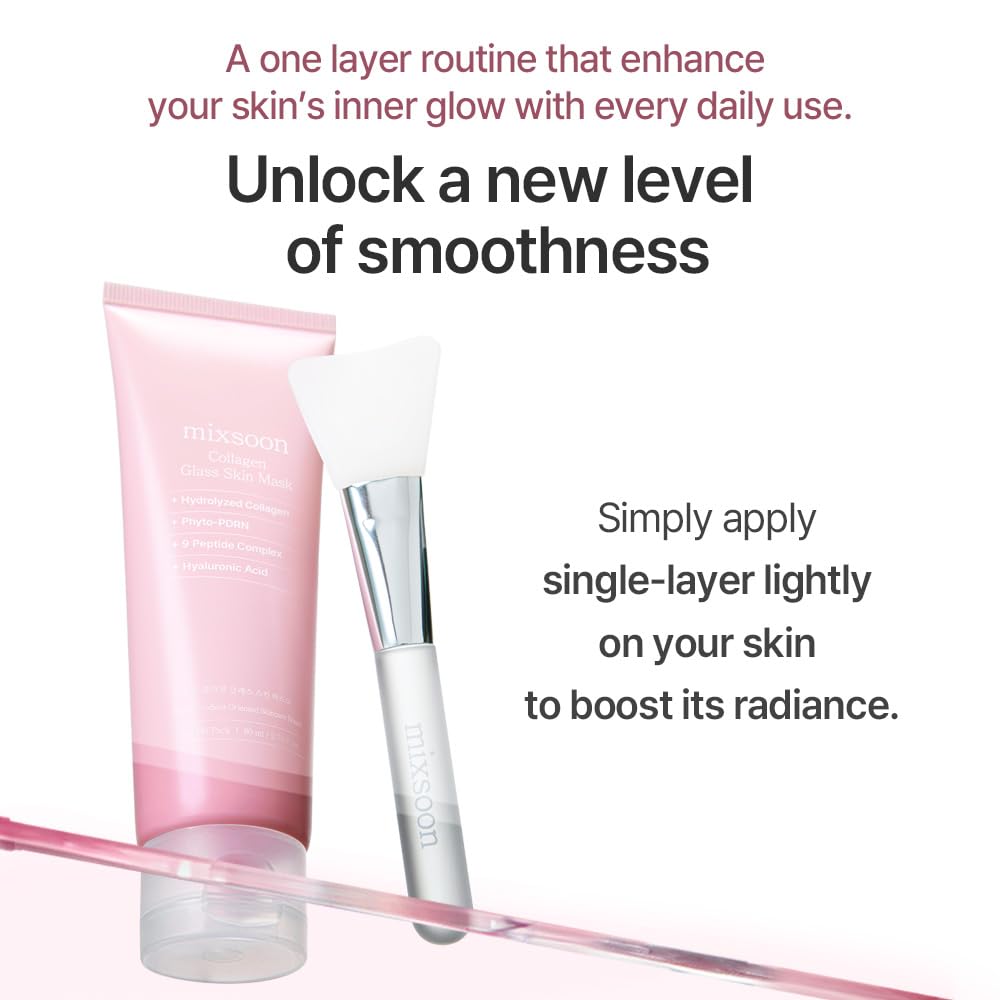 mixsoon open jar revealing 80ml collagen essence for smooth skin