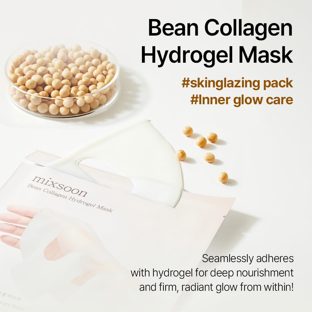 mixsoon open hydrogel mask sheet on tray for application