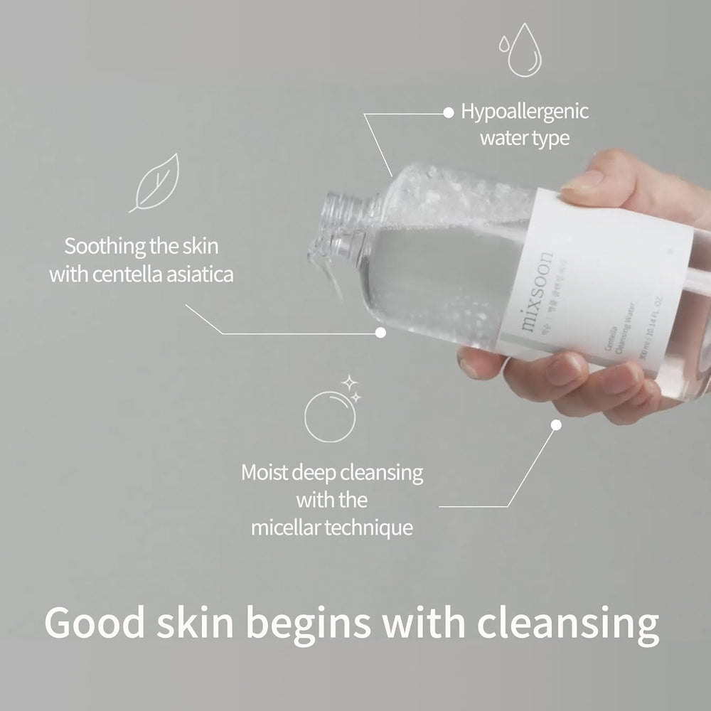 mixsoon pour on cotton pad demonstrating effective makeup removal