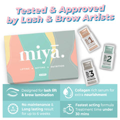 MIYA LASH application in salon demonstrating fast-action lifting and efficient service
