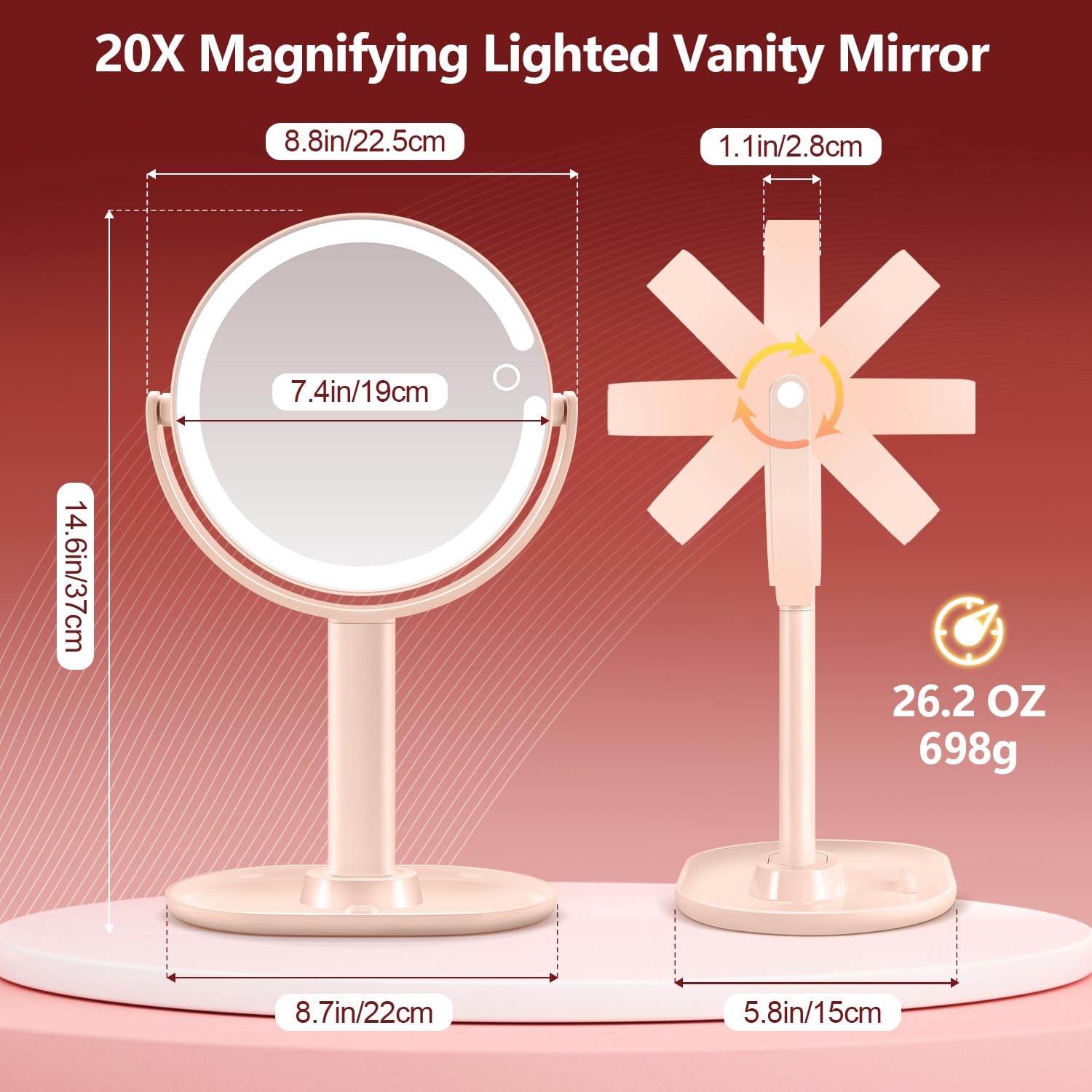 MIYADIVA 20x magnified side close-up revealing fine-detail visibility benefit
