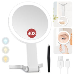 MIYADIVA front angled view showing double-sided mirrors for accurate makeup