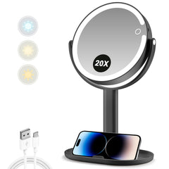 MIYADIVA front view of lighted mirror showing even illumination benefit