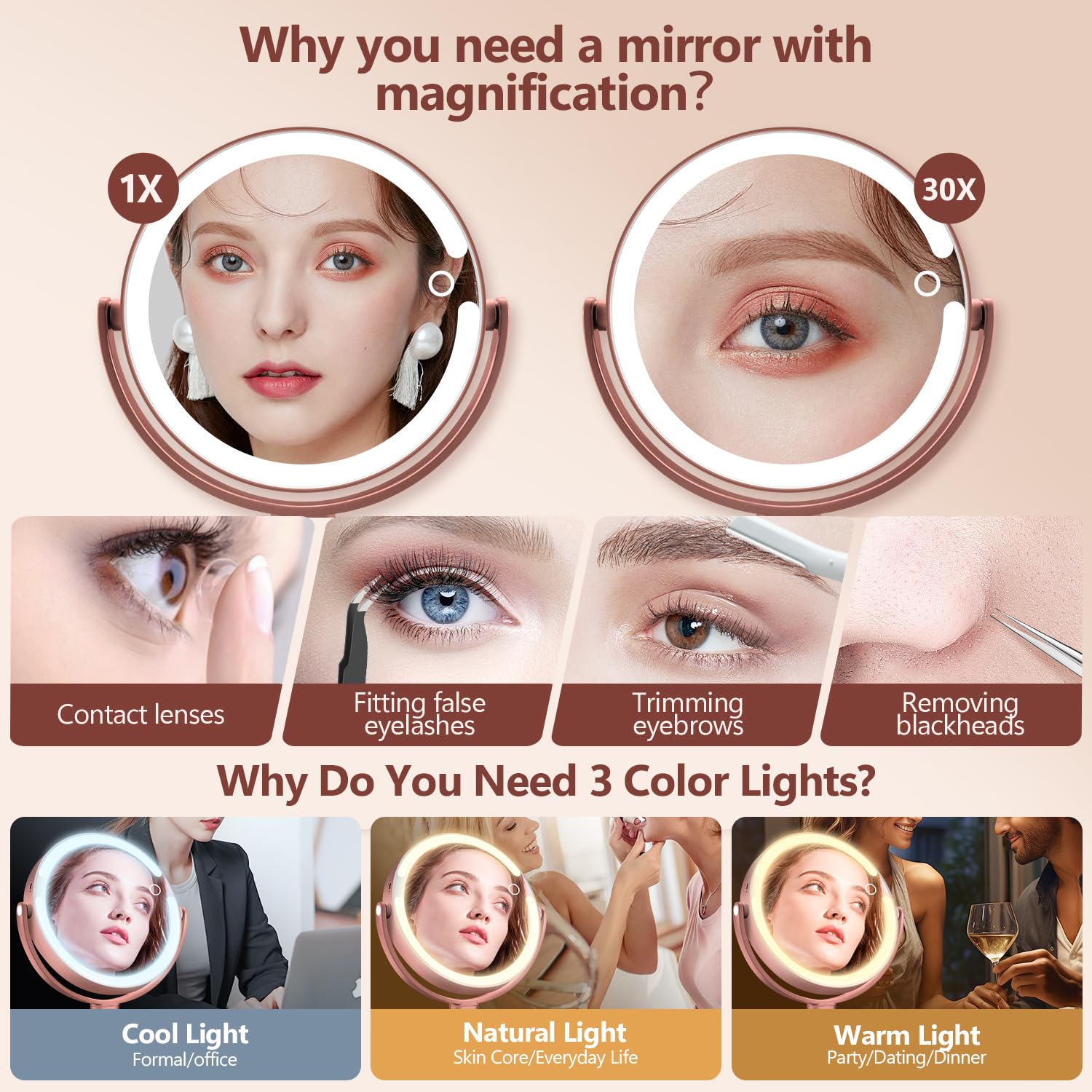 MIYADIVA touch controls on base offering easy brightness adjustment