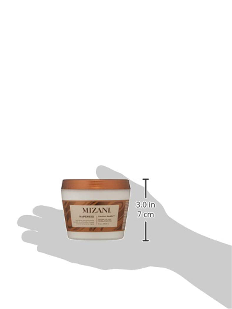 Mizani 8 ounce jar next to a ruler to show real size and value