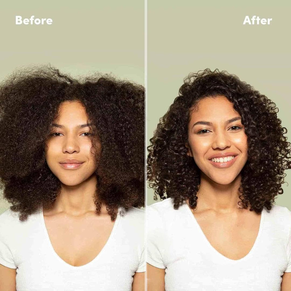 Wet curly hair with Mizani applied for hydration and definition