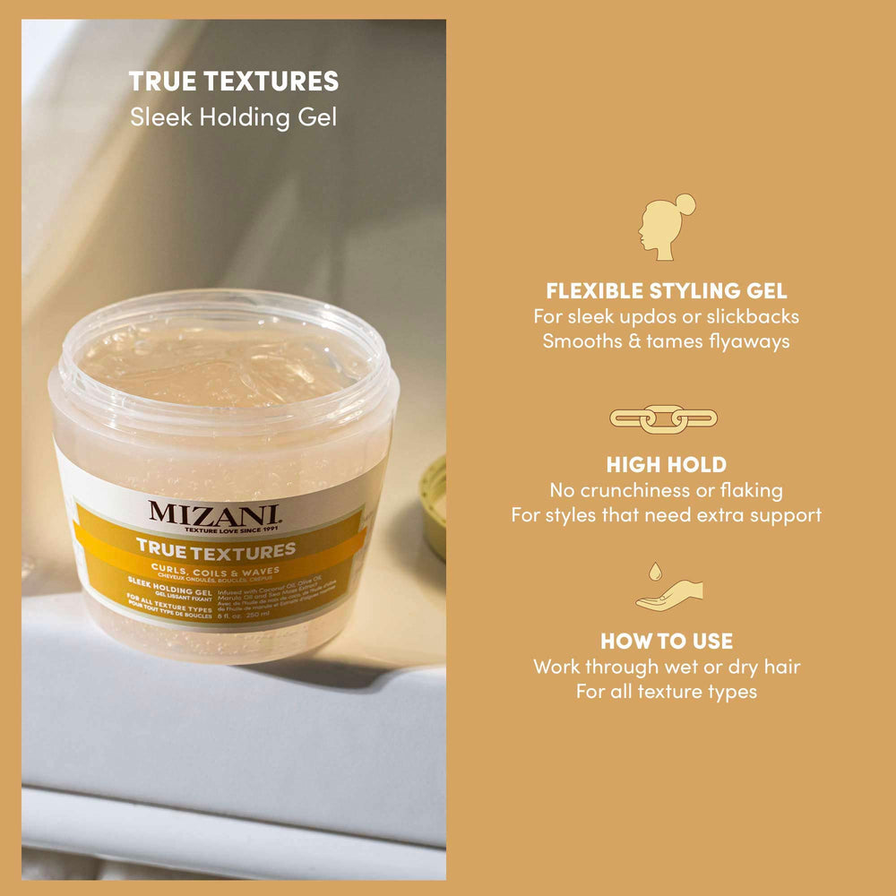 Mizani label close-up highlighting ingredients for informed product choice
