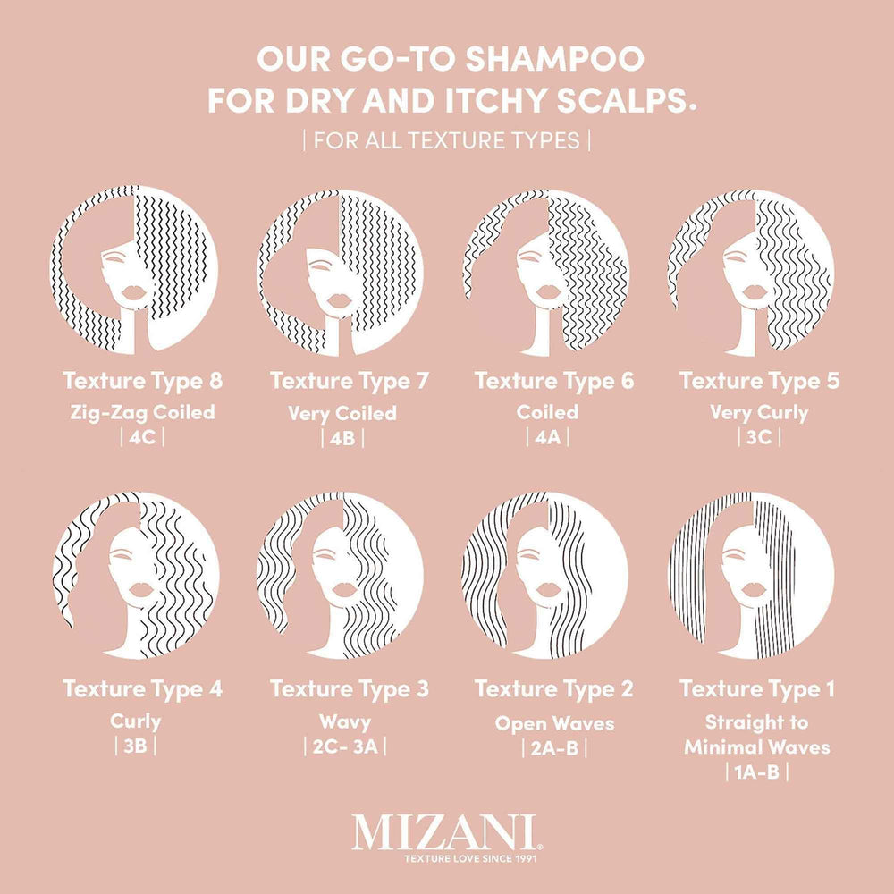 Mizani bottle paired with conditioner for a complete routine