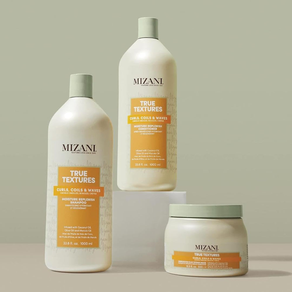 Mizani detangling action on coils showing improved slip and gentler comb-through